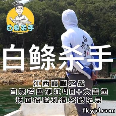 白条杀手 江西巅峰之战，白条老曹硬扛40+大青鱼，场面惊险刺激终破纪录